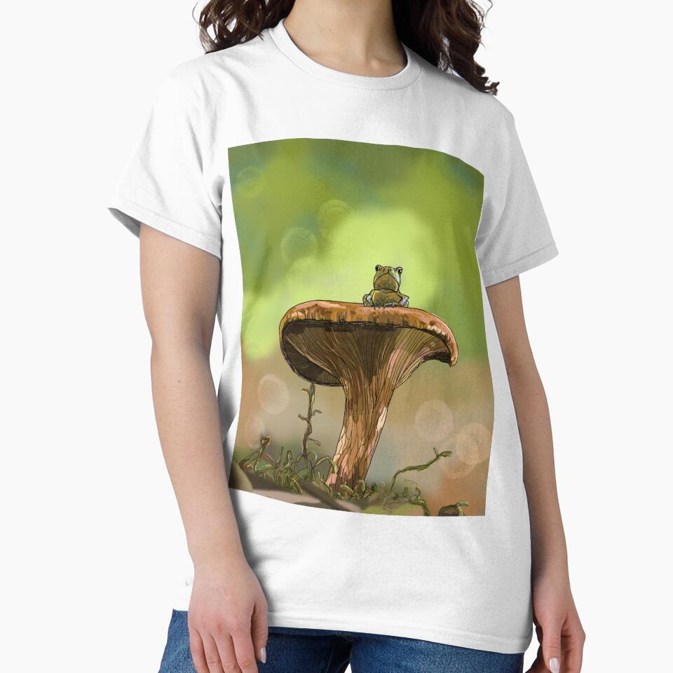 Frog on Mushroom by Chigurena