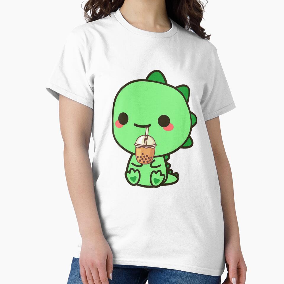 Dinosaur Boba | Kawaii Dino Drinking Bubble Milk Tea | by Jeleedesigns