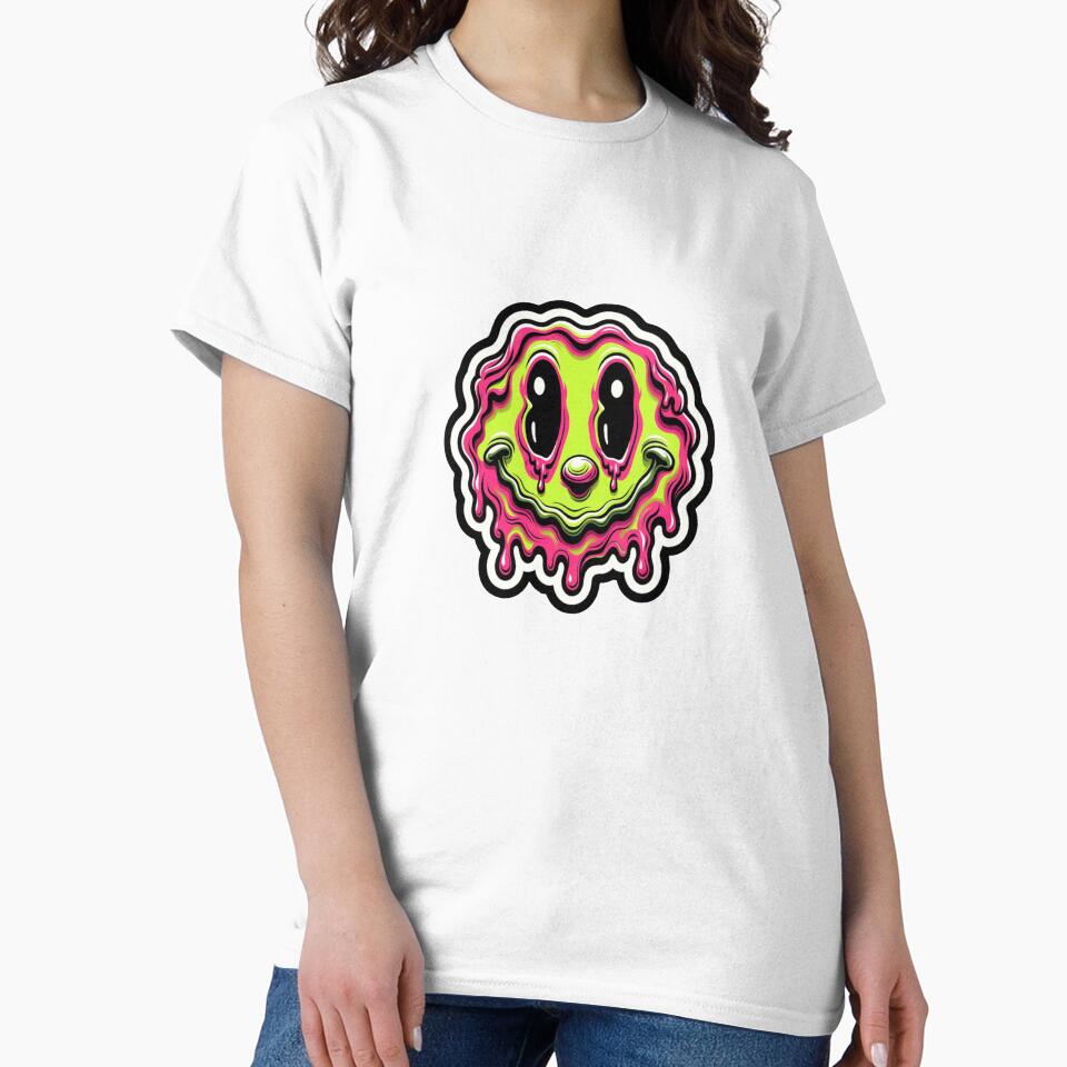 Melting Neon Psychedelic Smiley Face by Modavedrake
