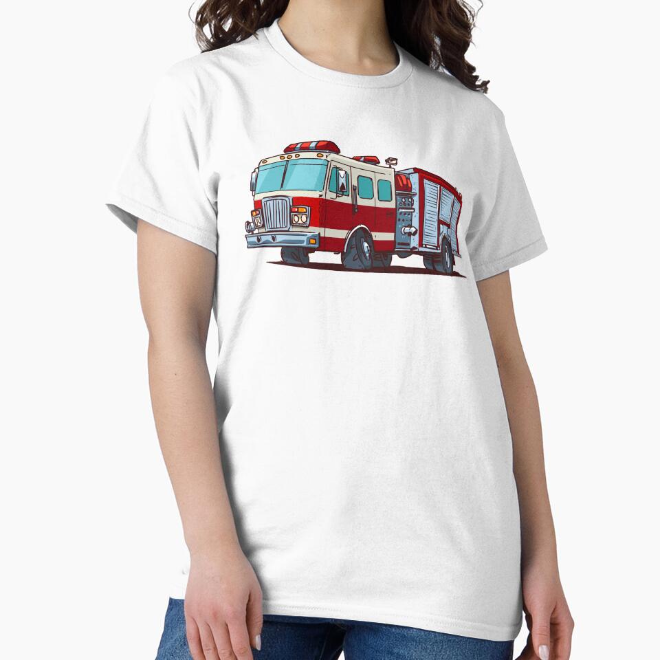 Cartoon Fire Truck by trucksamuck