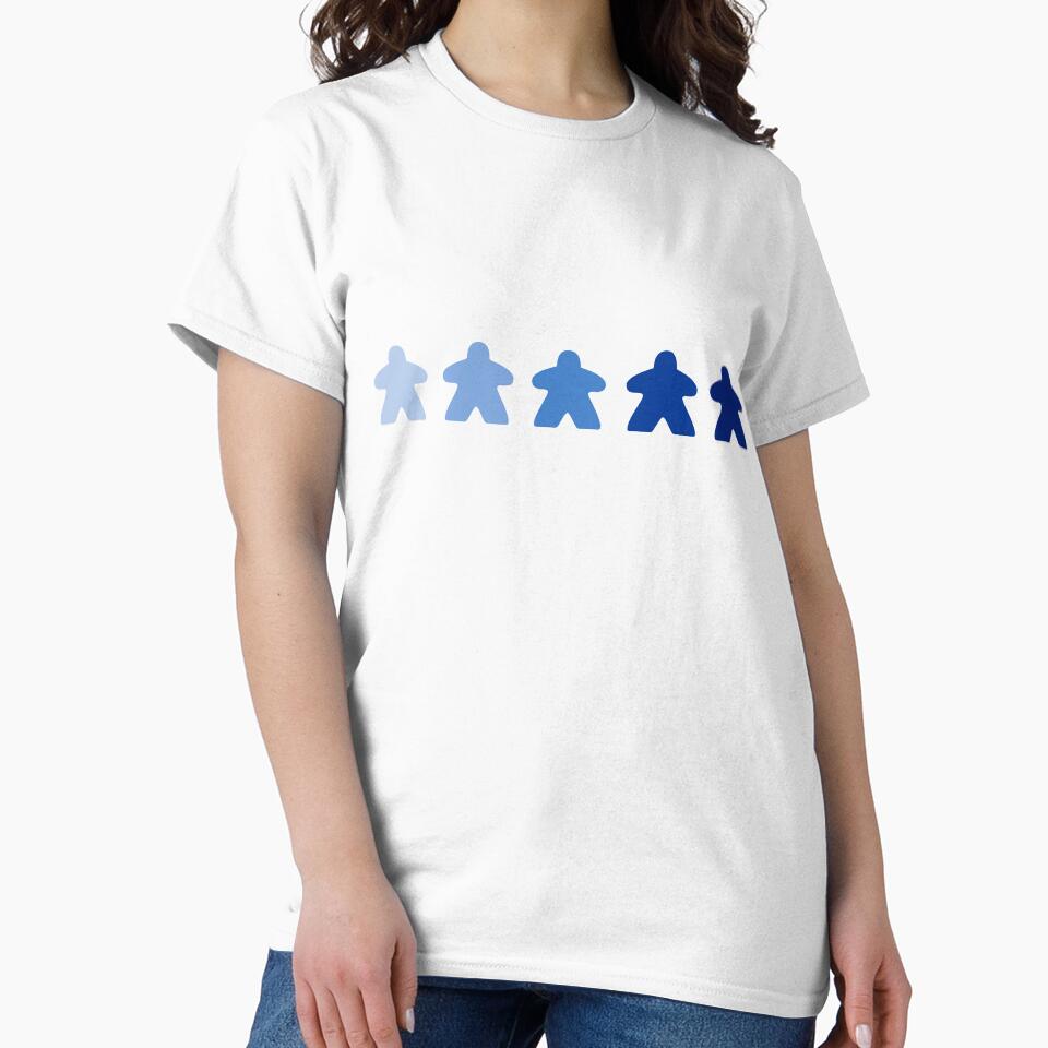 Line of blue meeples by Narellish