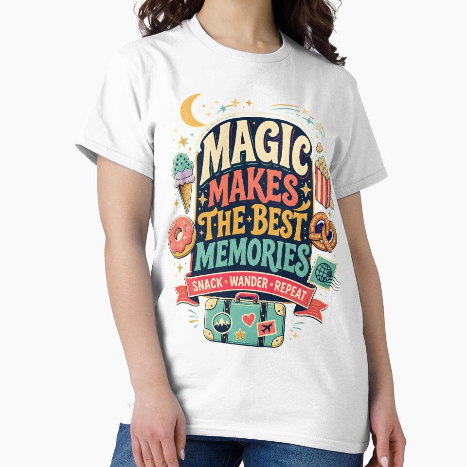 Magical for Women: I'm Here for The Snacks Magic Kingdom Funny World Trips Short Sleeve Top by Kiwno-Q
