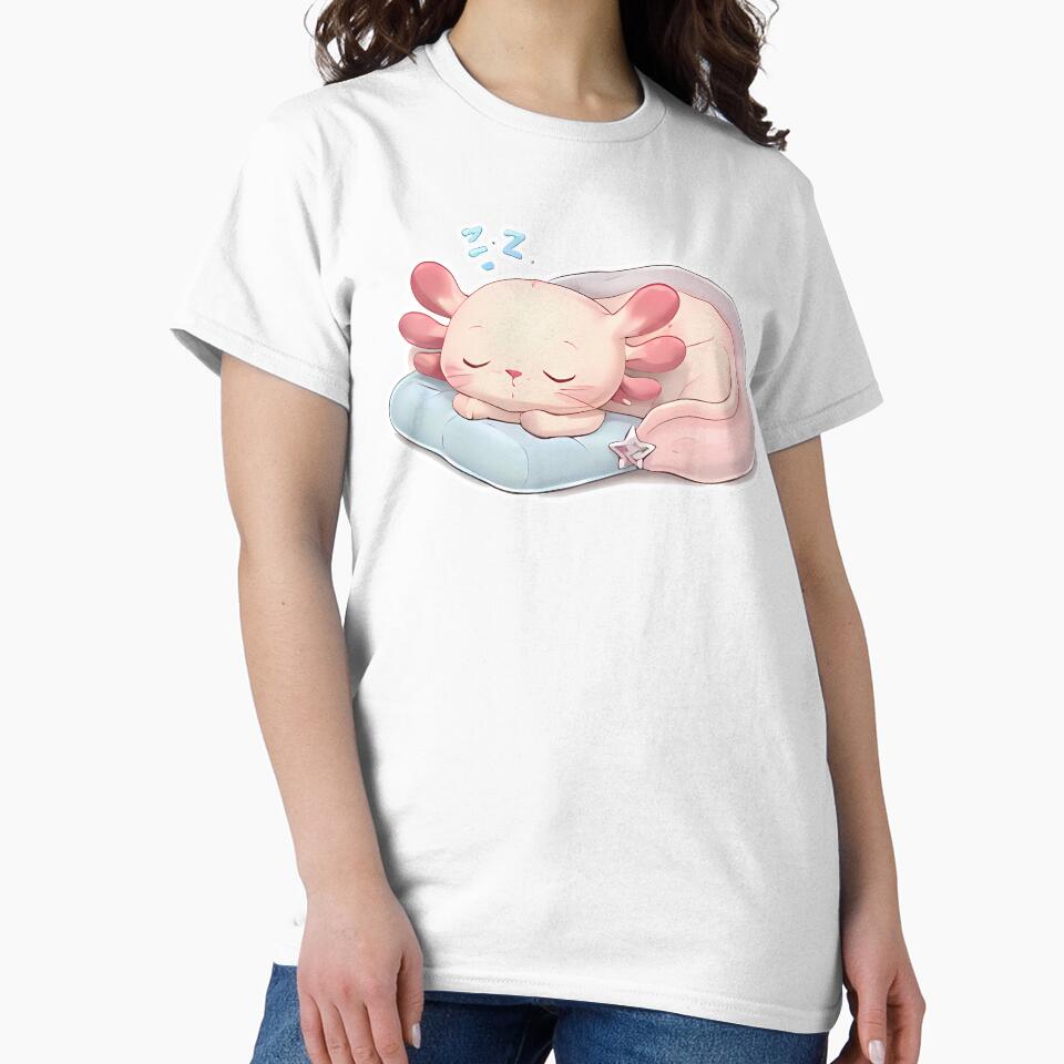 Sleepy Axolotl Kawaii – Soft Pastel Cute Axolotl Lover Gift Design by VectorJoy