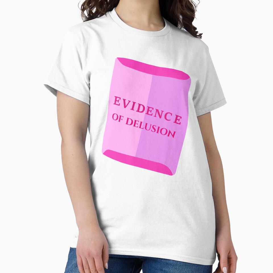 Evidence of Delusion Sticker | Funny Coquette Legal Aesthetic | Pink Folder Design by JusticeForSale