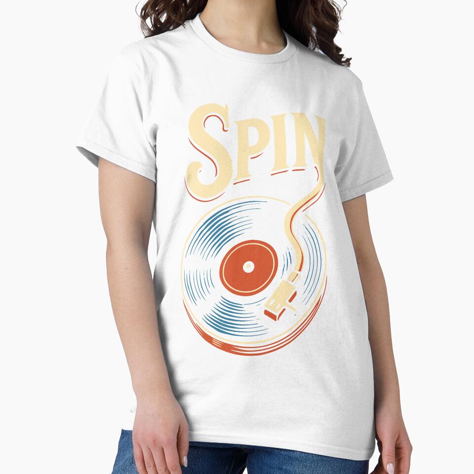Spin Vinyl Record Player Music Lovers by LuminOrb
