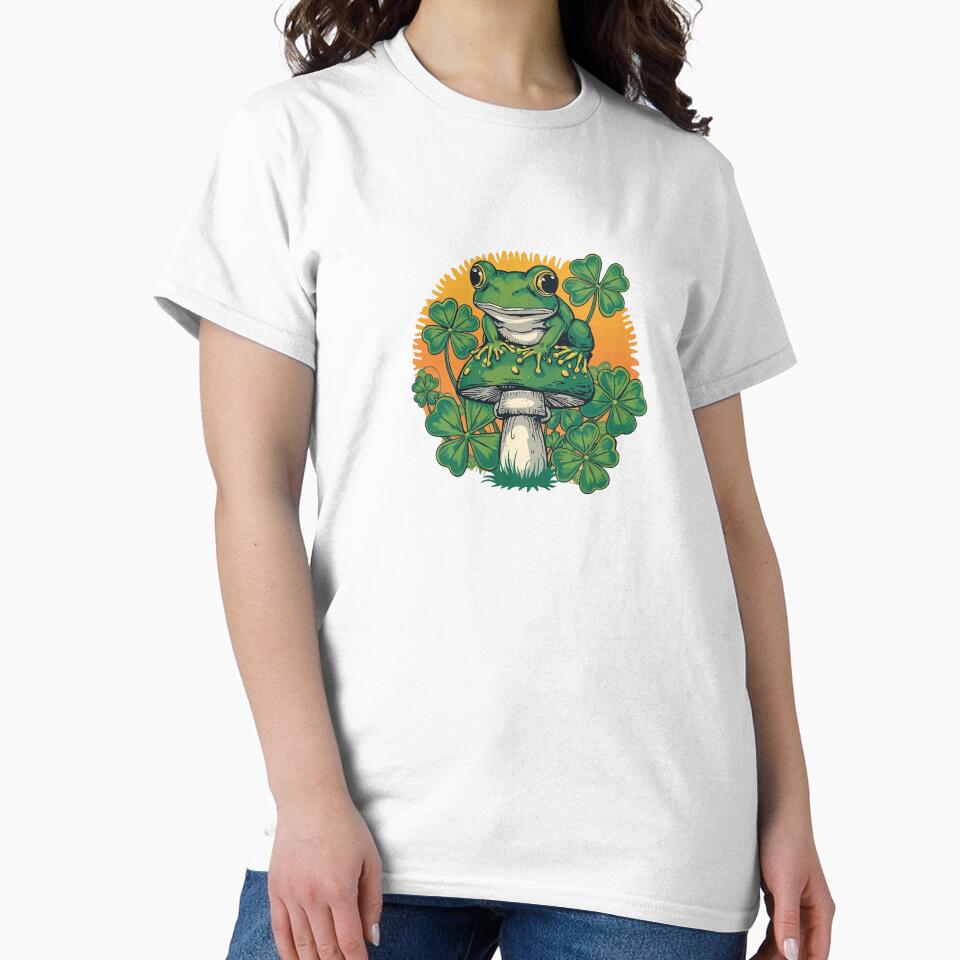 St. Patricks Day Frog on Toadstool by Retro-Bloom