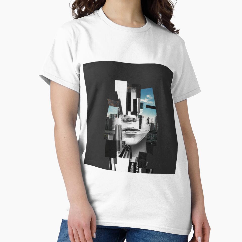 Feminine Face Geometric City Collage by DES7iGN