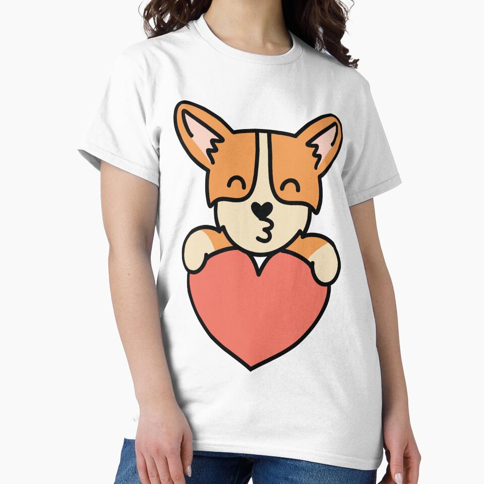 Corgi with heart by SolArt88