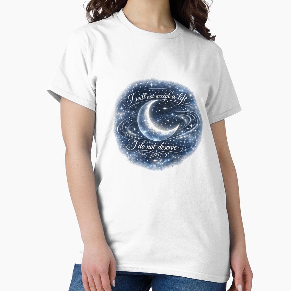 Celestial Moon Quote Shirt – Cosmic Spiritual Motivation by AMICO77
