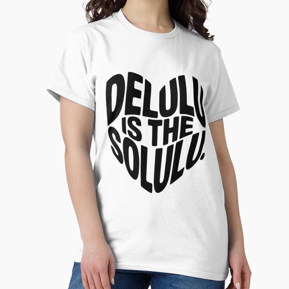 Delulu Is the Solulu Heart Typography by FloraMyst
