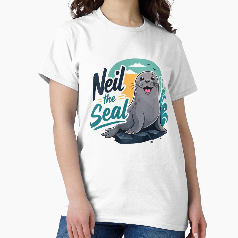 Neil the Seal Cute Cartoon Emblem by ucpstudio