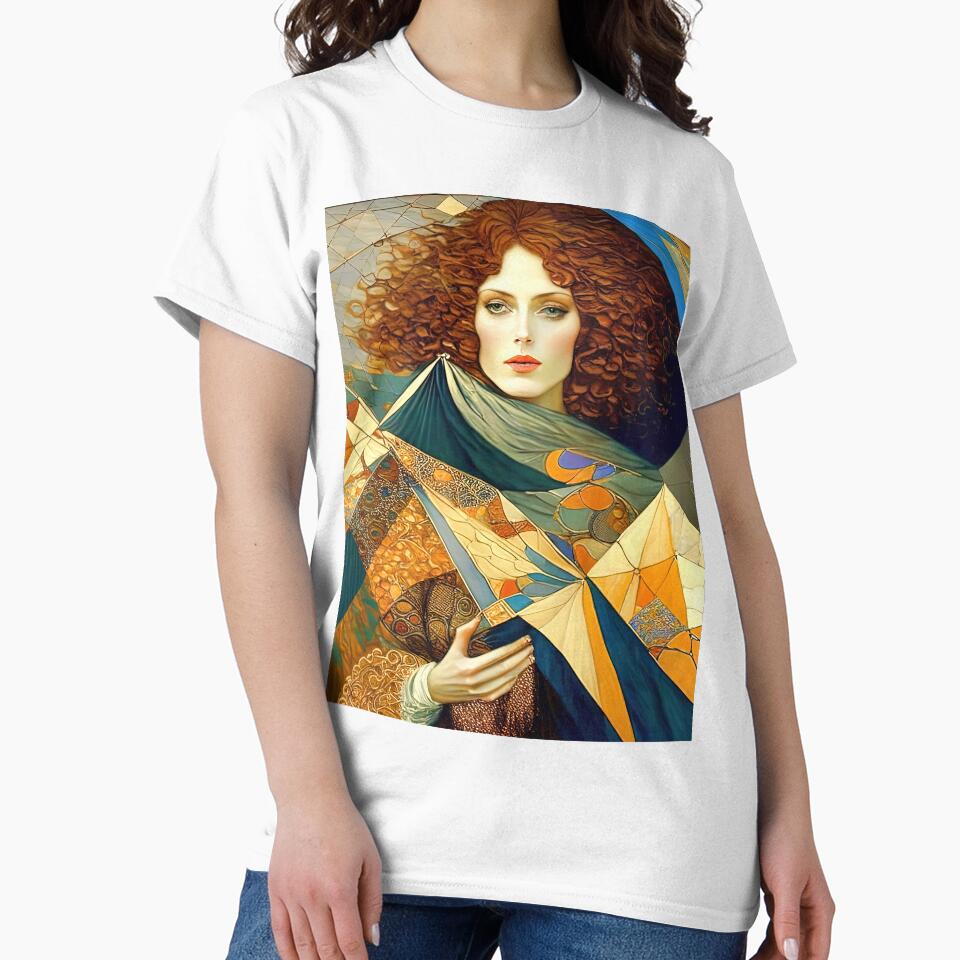 Vintage Style Red-Haired Girl With A Kite by LanaGustavsson