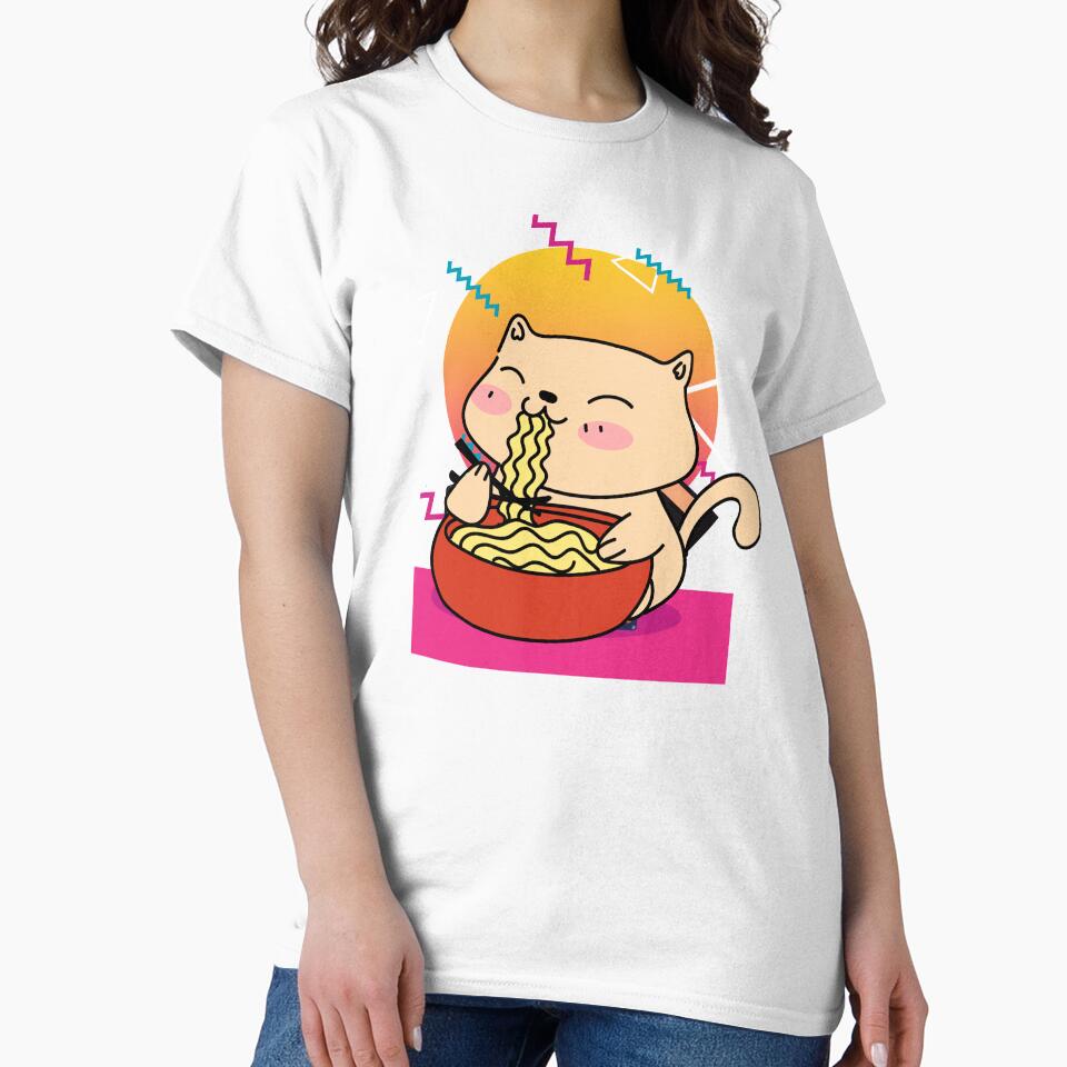 80's Cat Loves Ramen by Windmill Wildflowers