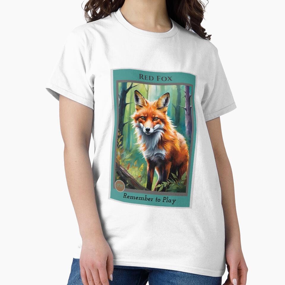 Red Fox – Remember to Play | Animal Totem Oracle Art by Galactic888
