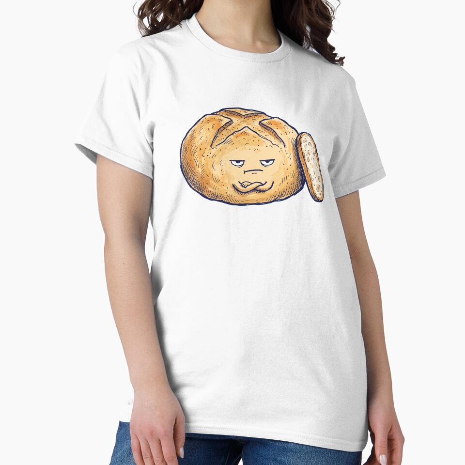 Grumpy Sourdough Bread Loaf Funny Doodle by Ninjacatoff