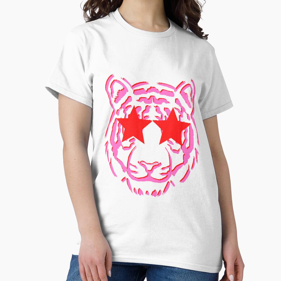 preppy star eyed tiger pink red by SUUSCK ★
