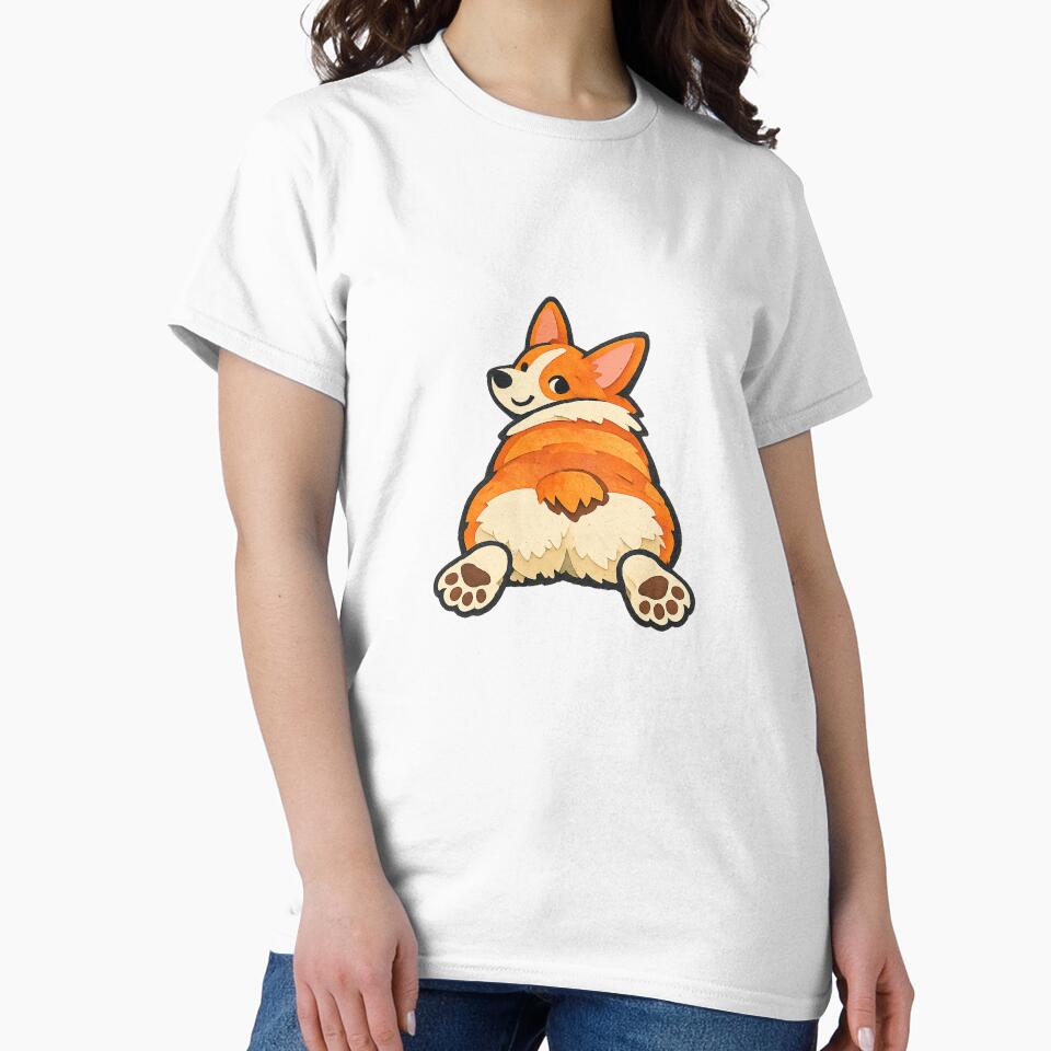 Splooting Corgi Fluffy Butt and Back Paws by eignvalue