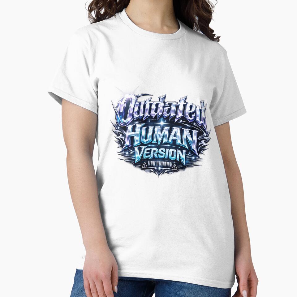 Outdated Human Version – Futuristic Y2K Cyber Typography Design by XxZainStylexX