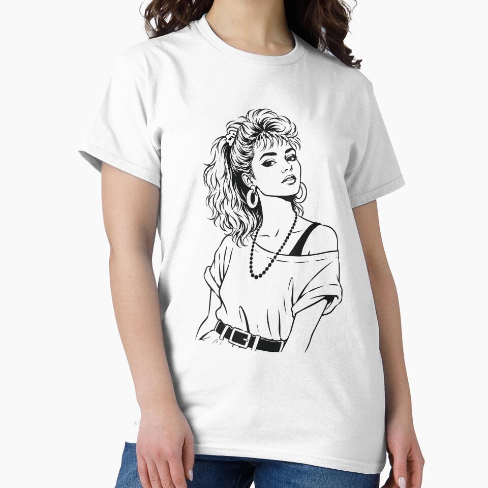 80s Fashion Woman | Retro Vintage Vector Portrait by PixelBlob