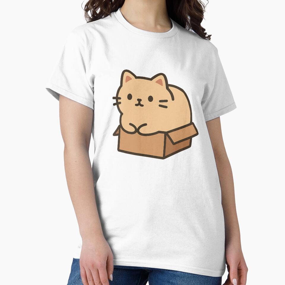 Loaf Cat in a Box – Kawaii Chubby Cat Sticker by Tripconic