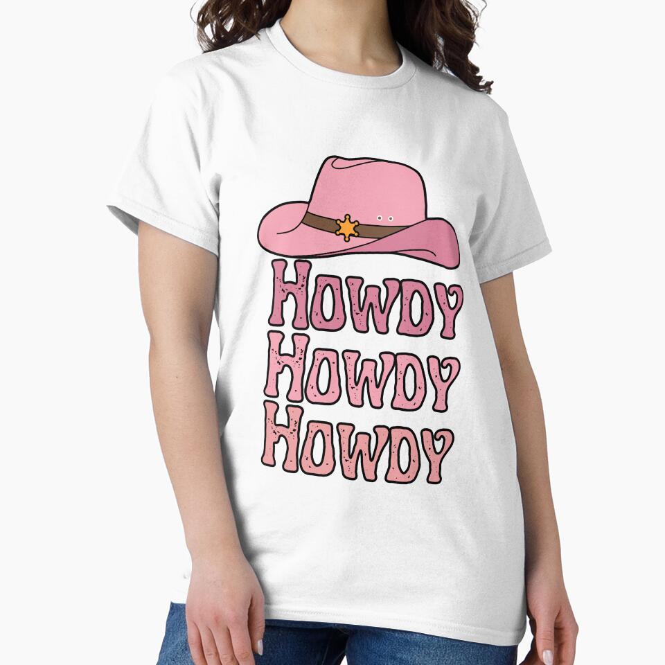 Vintage White Howdy Rodeo Western Country Southern Cowgirl by Buzzbazaar