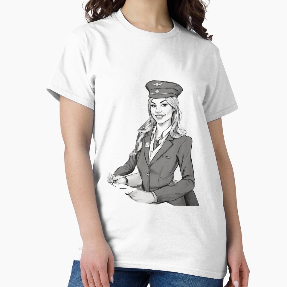 Scandinavian stewardess black and white by Aitrob