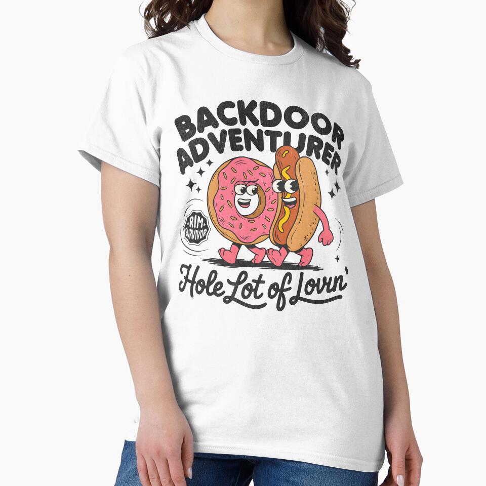 Backdoor Adventurer - Donut Hotdog Cartoon by BeansterNL