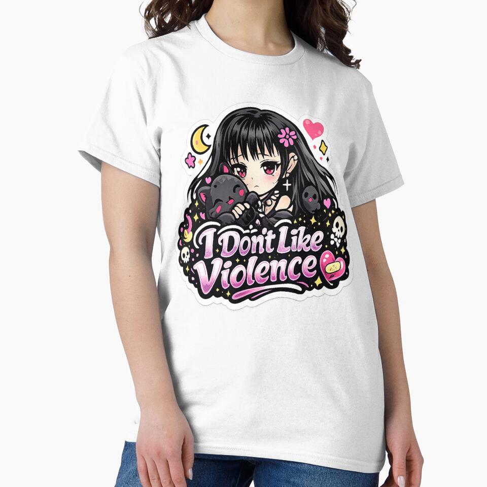 I Don’t Like Violence Goth Girl by AnnekeJordaan