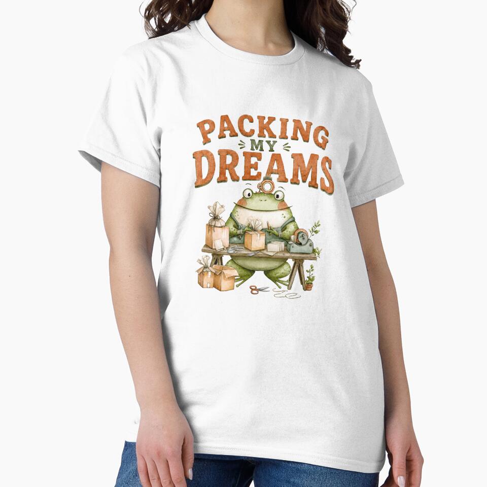 Packing My Dreams Cute Small Business Frog by VikArt7