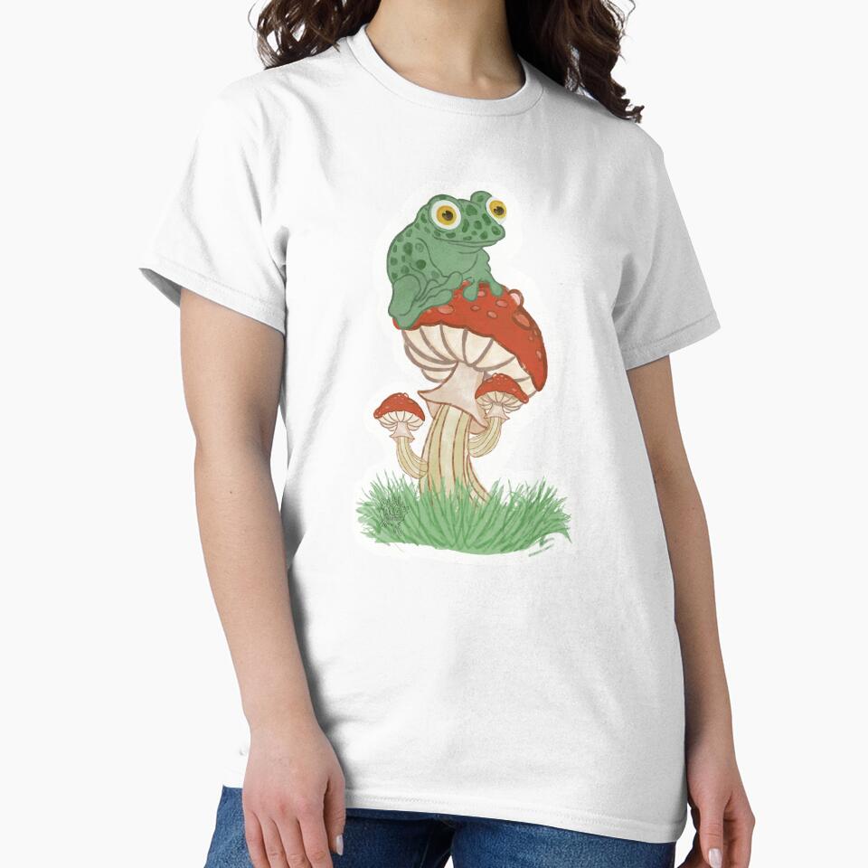 Frog on a Mushroom by ALGDoodles