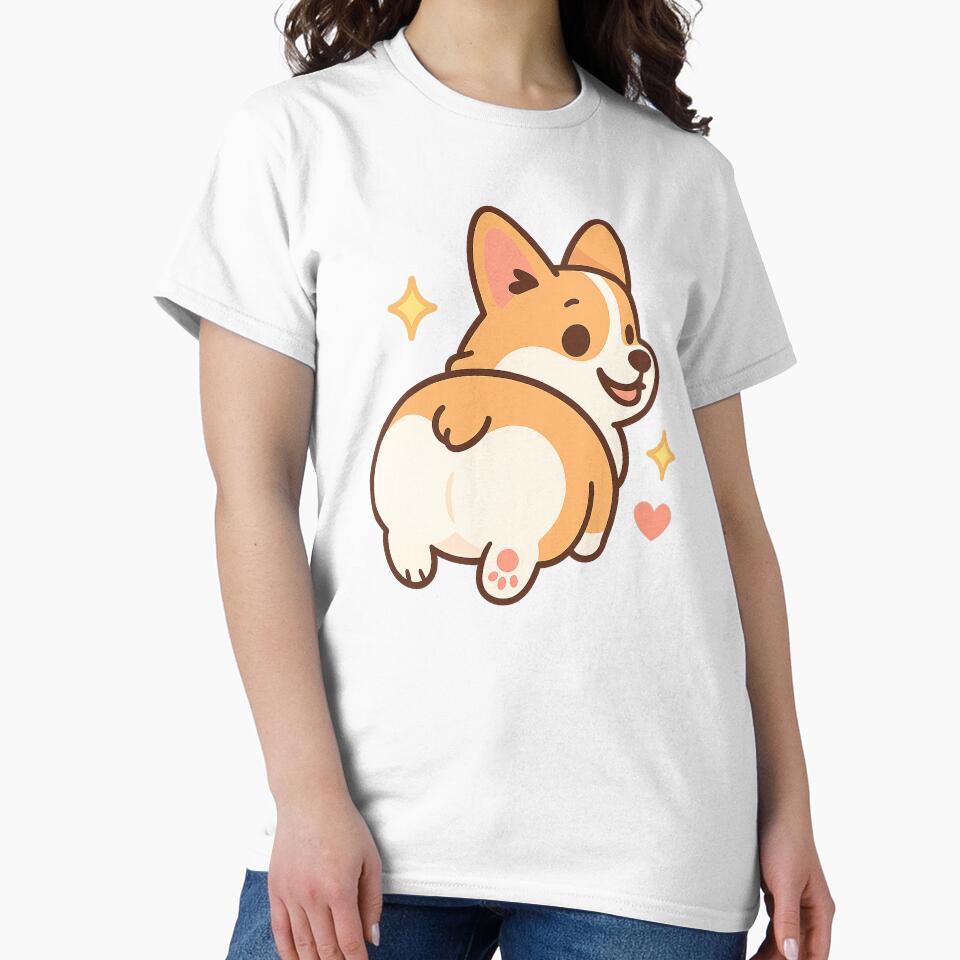 Corgi Butt – Funny Sparkly Dog Sticker by Tripconic