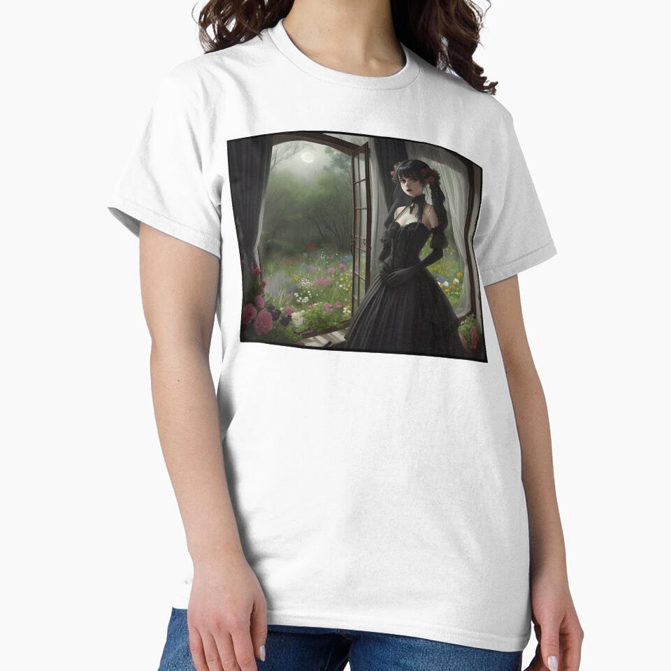 Romantic Goth Lady and Dark Aesthetic Garden by SoccaTamam