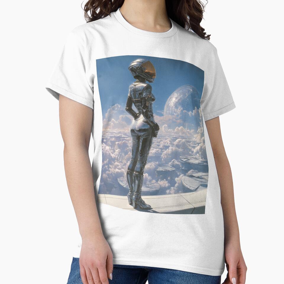 Futuristic Chrome Woman Poster | Retrofuturism Sci-Fi Art | Space Age Wall Decor 3 by Velvetcosmonova