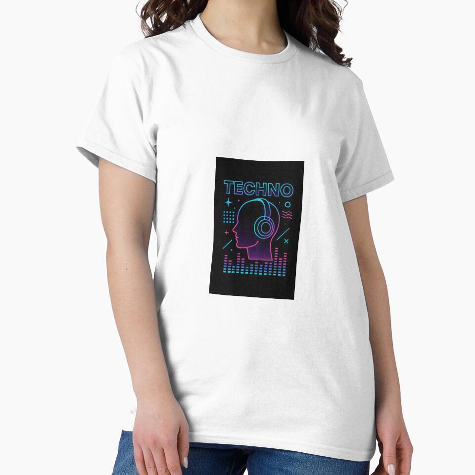 “Techno Vibes – Neon Head Frequency” by DarkNight9