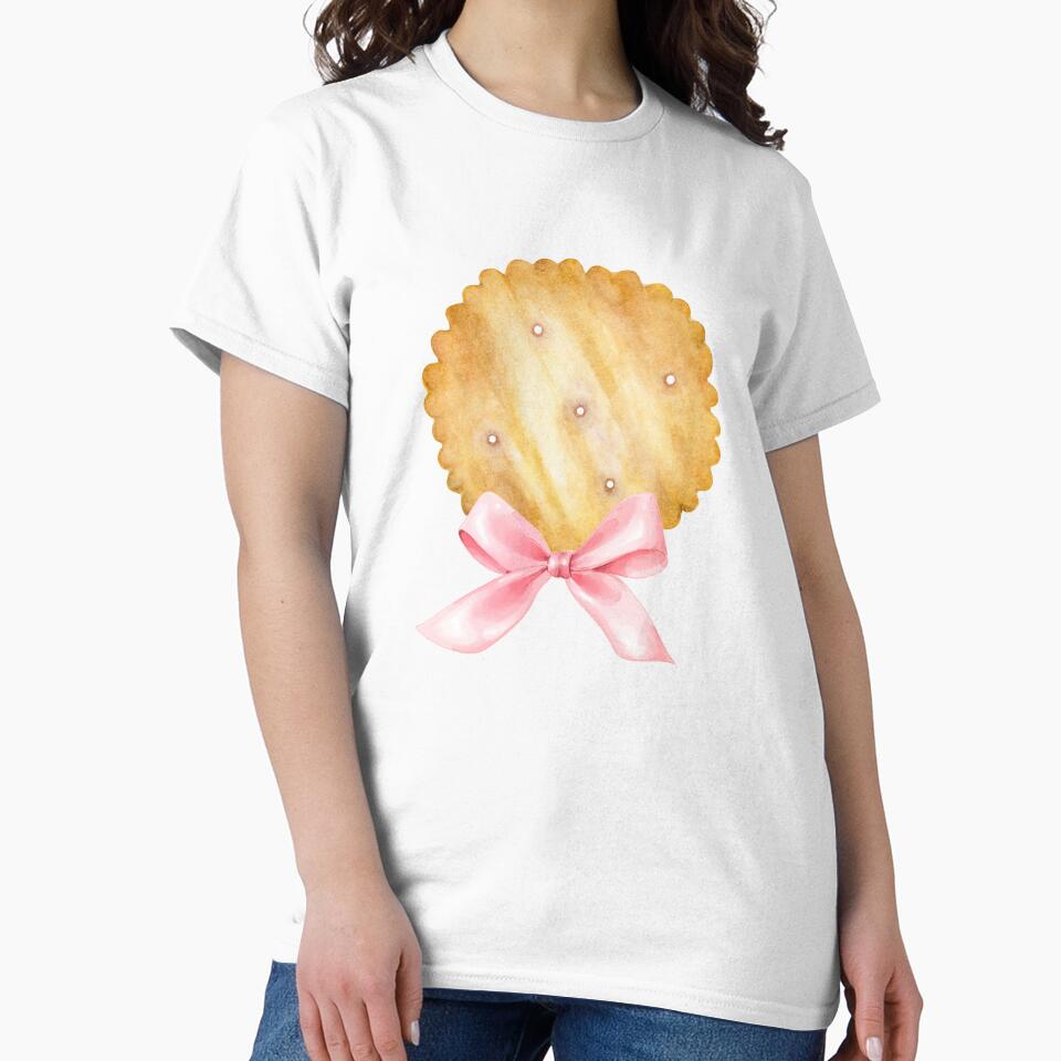Cracker with Pink Bow – Coquette Charcuterie Picnic Watercolor Aesthetic by DivinePassion