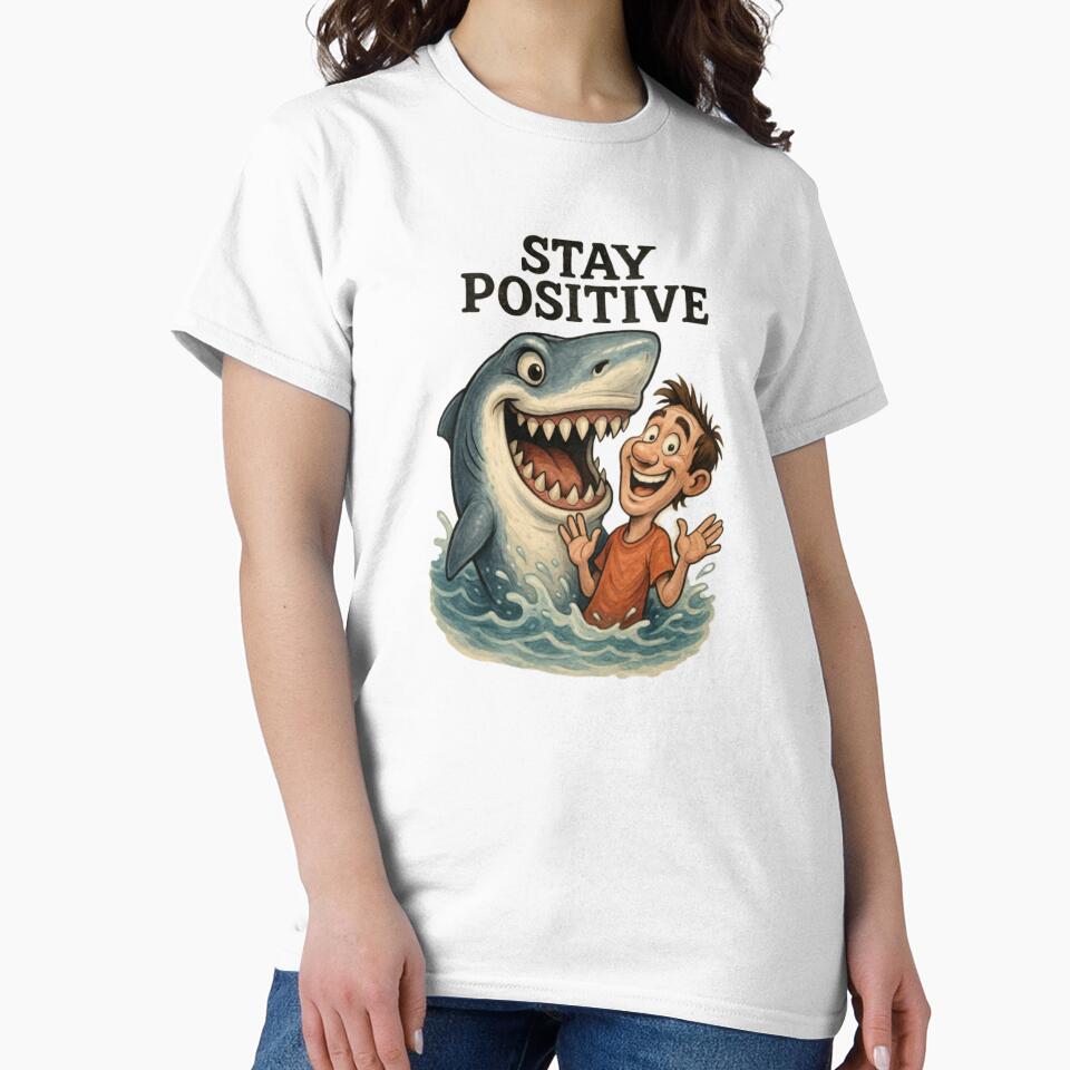 Stay Positive Shark by MuscleCarTs