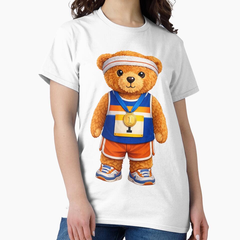 Cute Champion Marathon Runner Teddy Bear with Gold Medal ? by CuteBear87