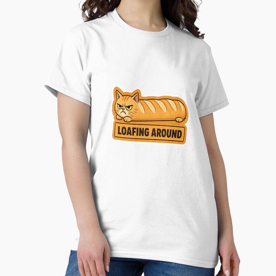 Funny Angry Cat Loaf Bread Pun by RareVisuals