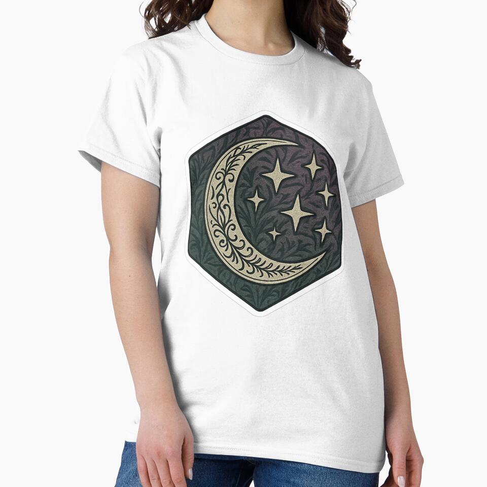 Whimsigoth Moon & Stars – Gothic Whimsy Hex-Art for Apparel & Homeware by TONSNAP