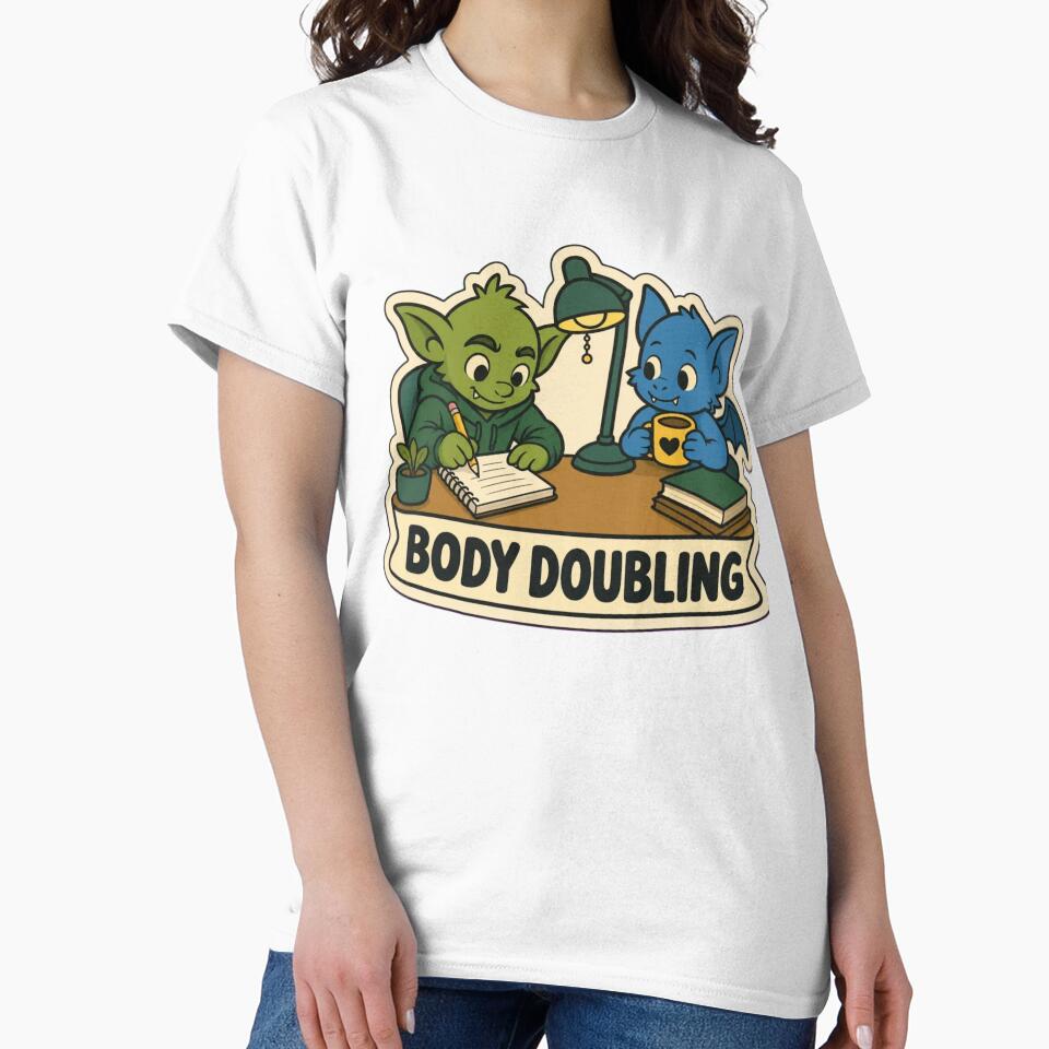 Body Doubling Buddies | Funny ADHD Neurodivergent Humour Doodle by StickyGuys