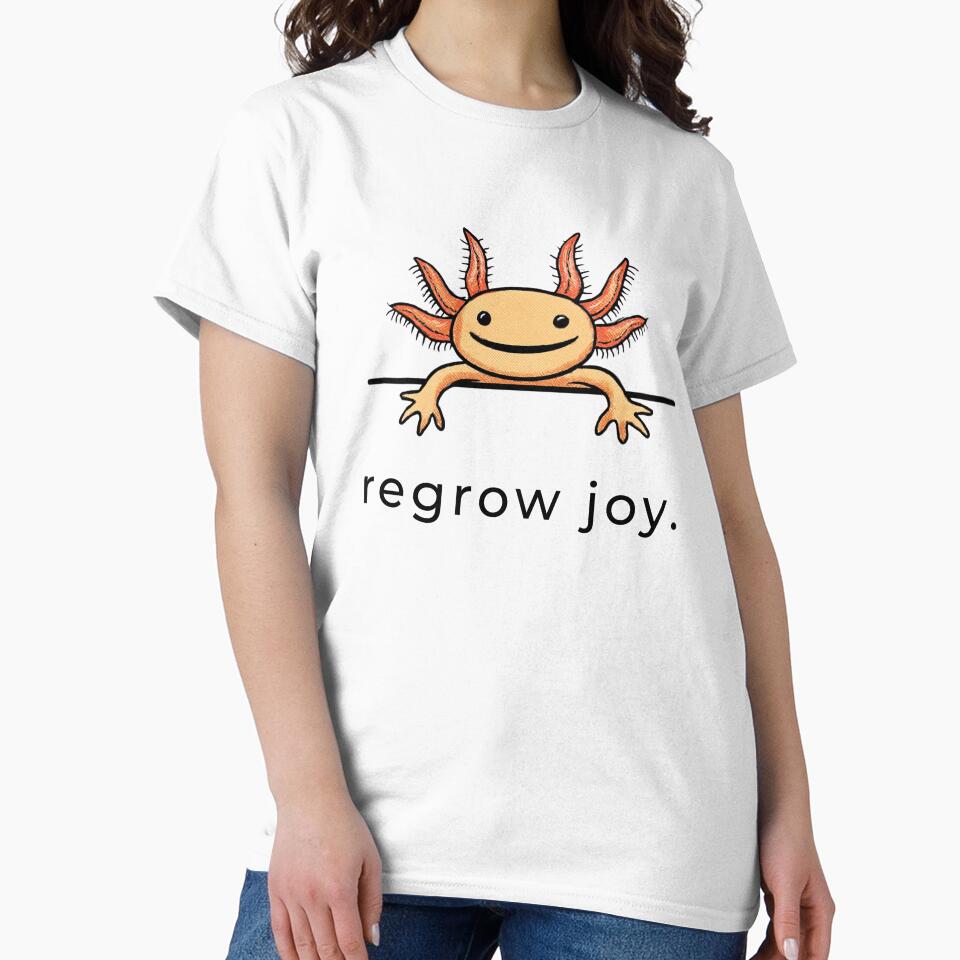 Regrow Joy | Whimsical Axolotl Sketch with Healing Energy by Softly Studio