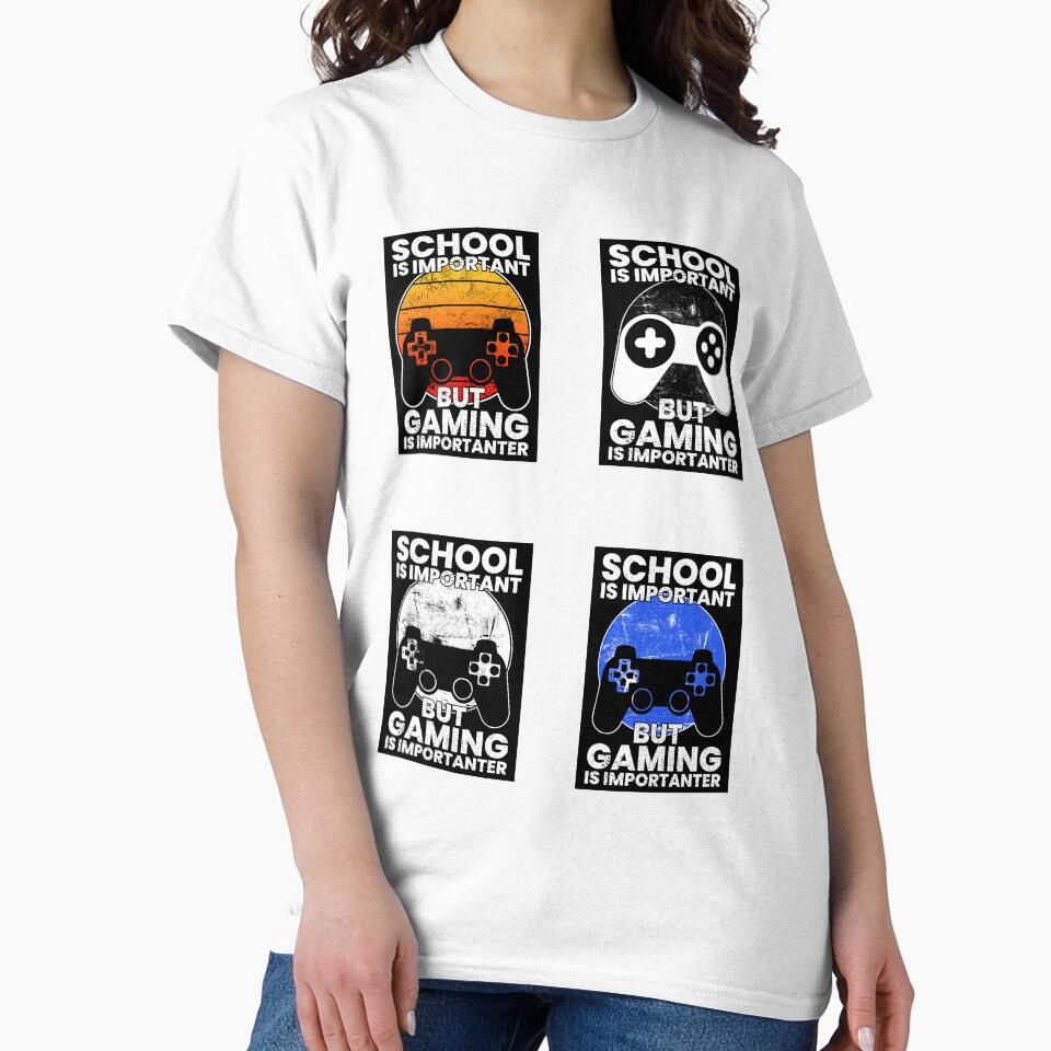 School Is Important But Gaming Is Importanter, Sticker Pack by FNStuff