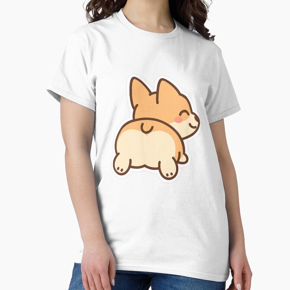 Kawaii Corgi Butt – Cute Dog Sticker by Tripconic