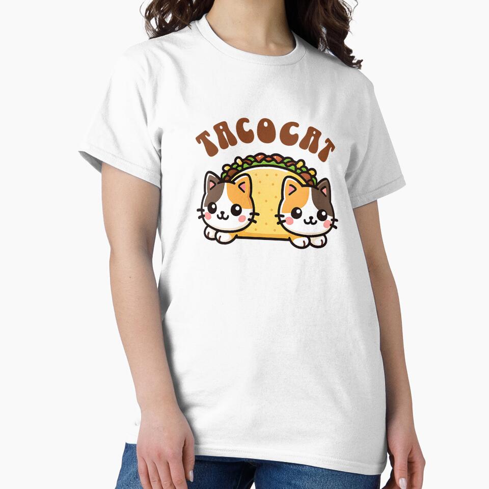 Taco Cat – Cute Kawaii Cat Taco | Funny Food Illustration by dudelinart