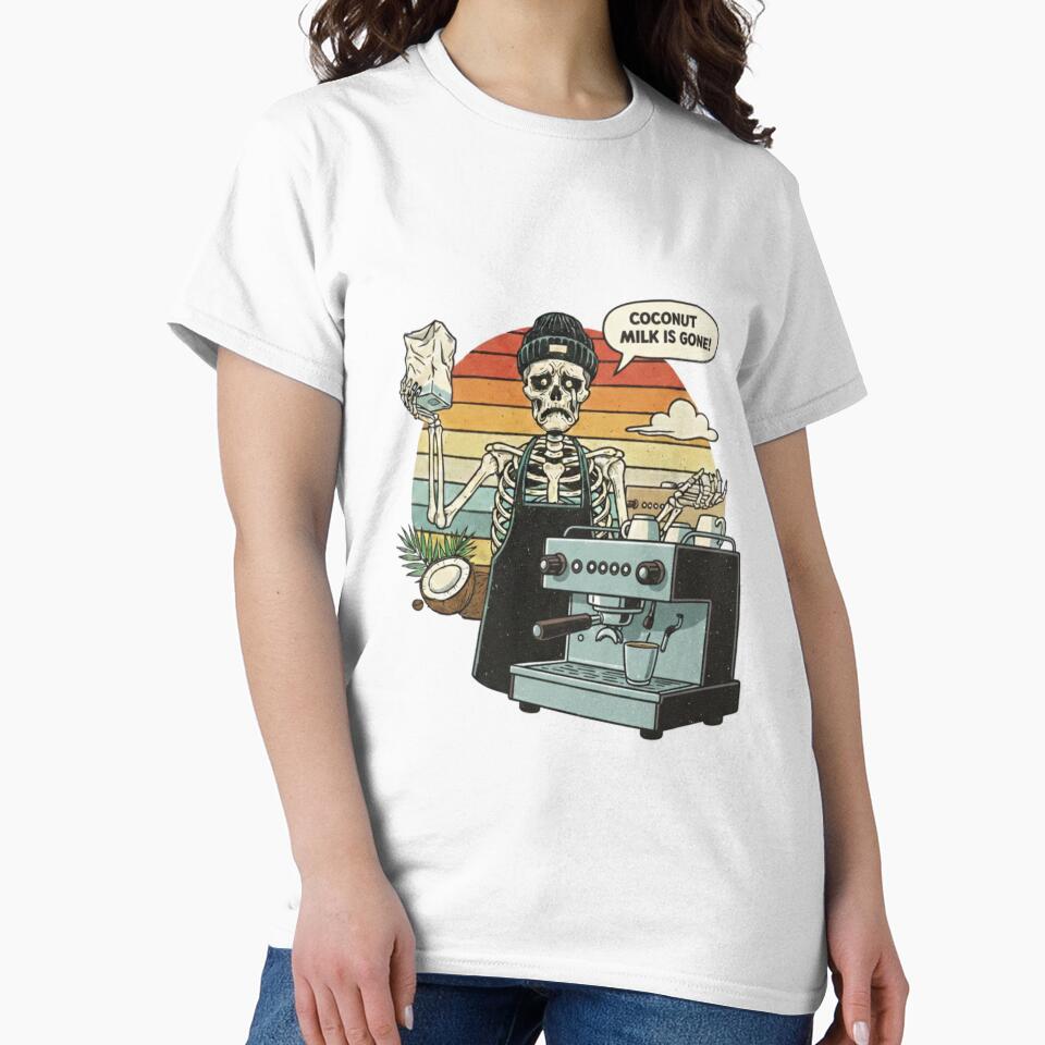 The Eternal Frustration: Coconut Milk Is Gone! Skeleton Barista by Appolishop