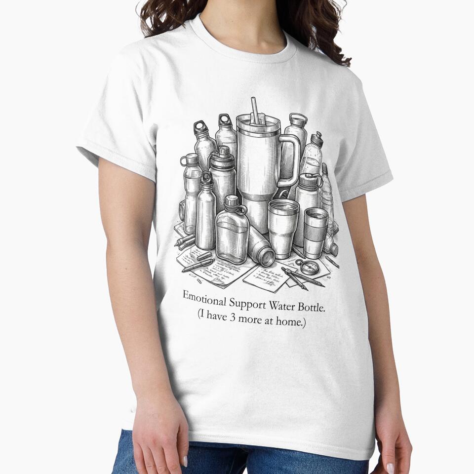 Emotional Support Water Bottle - The Hydration Obsession Tee by Zion by Carvalho