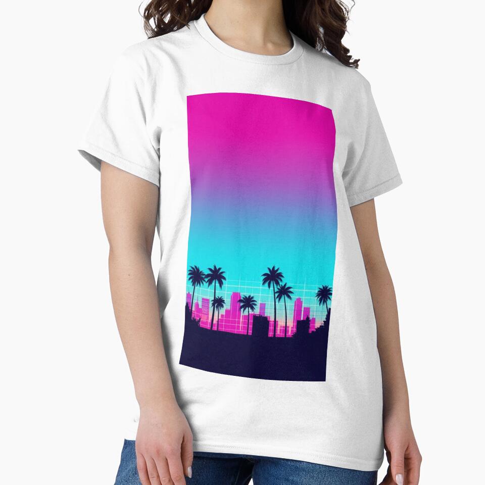 Cyber Sunset Cruise | VHS Vaporwave Landscape Art by Esterlane