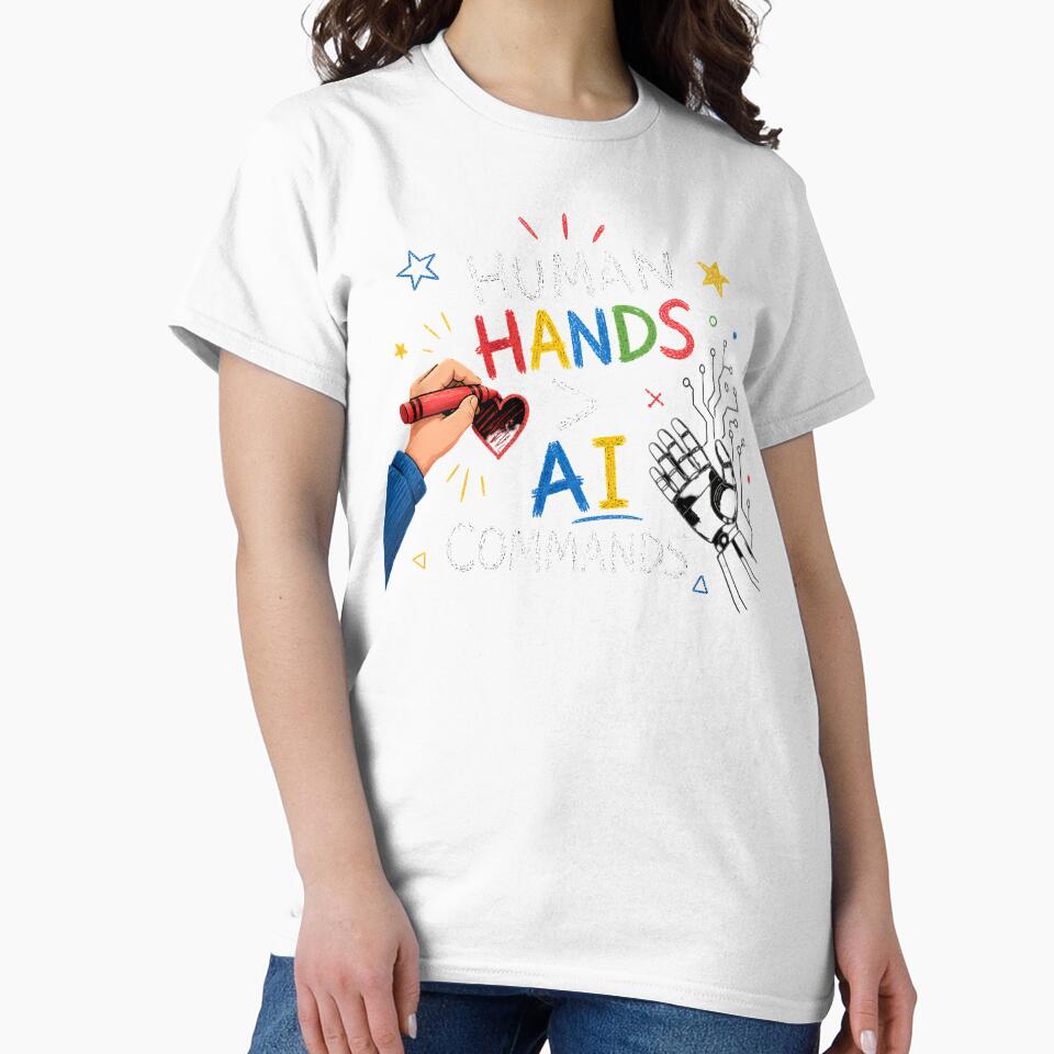 Human Hands AI Commands Pro Human Creativity Crayon by chattsuede