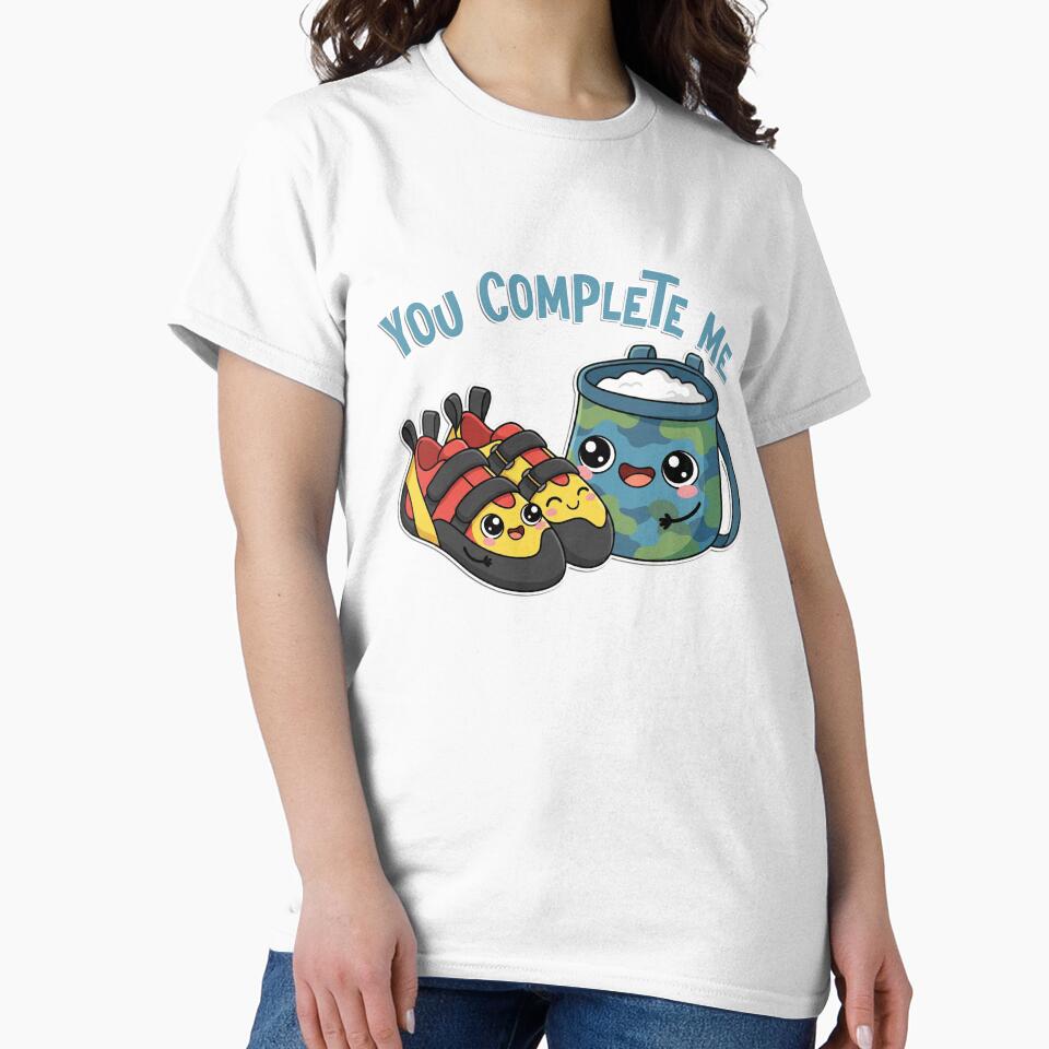 Cute You Complete Me Rock Climbing Chalk Bag and Shoes Bouldering Gift by KnotQualified