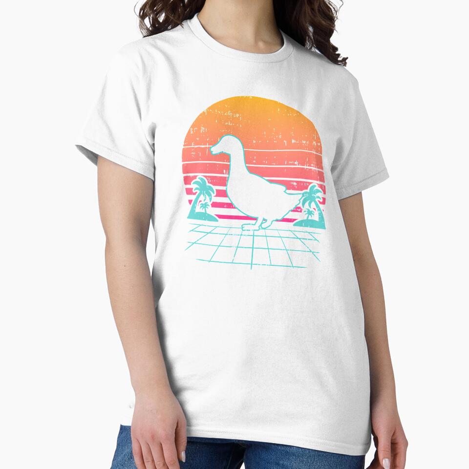 Vaporwave Art - Duck Aesthetic 80s Retro Farm Animal Farmer Gift by Hitagivapor